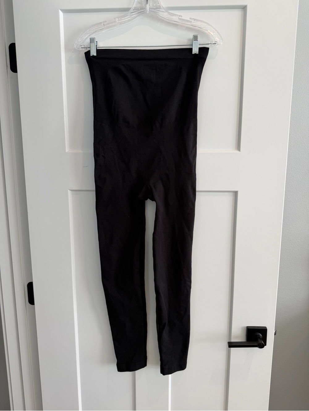 SPANX Black High-Waist Shaping Maternity Leggings - L